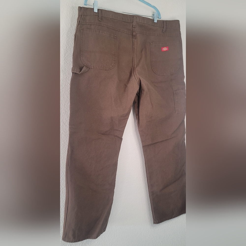 Dickies Men's Relaxed Fit Duck Carpenter Pants Brown Size 44 X 32Dickies Men's R